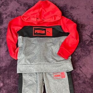 Puma Red and Gray Tracksuit